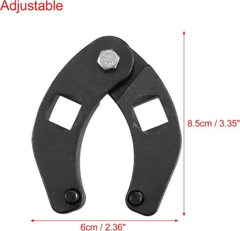 X AUTOHAUX 7463 Adjustable Gland Nut Wrench Square Drive Spanner Tool for Hydraulic Cylinders Case 480E/580 Series.