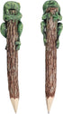 Frog Pencil, Wooden Hand Carved Animal, Cute Amphibians, Set of 2 Unique Handmade Pencils