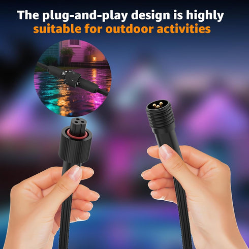 Norward IP68 H705A H705B H705C H706A H706B H706C H7067 10FT Extension Cable for Govee Permanent Outdoor Lights Pro