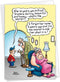 NobleWorks Funny Anniversary Card with Envelope, Cartoon Marriage Humor Notecard for Spouse - Grandma's Name C6976ANG