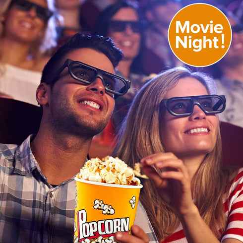 RAYMEA Disposable Popcorn Buckets 32oz Retro Style Paper Leak Proof Containers - 10 Pack for Movie Night & Party