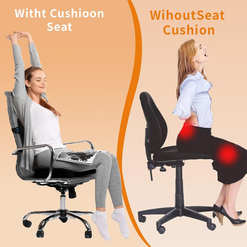 Lymocsu Tailbone Coccyx Cushion for Pain Relief - Ergonomic Seat Cushion for Office Chair, Car & Wheelchair Use