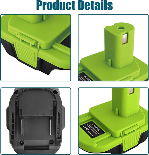 MT20RNL Battery Adapter for Makita 18V Battery to Ryobi 18V Power Tools, Battery Adaptor (No Battery)