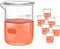 Heavy Duty Glass Beakers, Double Scale Printed Graduation, 6pcs of 250ml, HBKG250A6