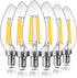 ALAMPEVER 6 Pack Chandelier Light Bulbs 100 Watt Equivalent, 800LM Bright Dimmable
