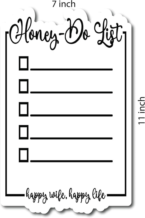 To Do List Magnetic Dry Erase Honey Do List, 7"x9" Whiteboard Kitchen Planner for Refrigerator or Metal Surface