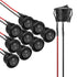 APIELE 10Pcs Rocker Switch ON Off KCD1 Mini Round Toggle Switch, Pre-Wired Car Boat Automotive with Wires
