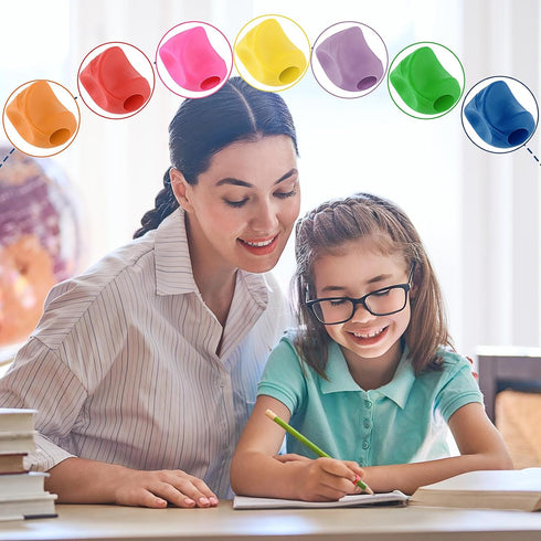 Mabor 15Pcs Kids Pencil Holder Tripod Pencil Soft Grip Pencil Grippers for Kids Handwriting Correction Finger Posture