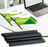 HOUYEE 100 Pack 3/8 Inch Plastic Binding Comb, 19 Ring, Black Comb Binding Spines for Letter Size Paper