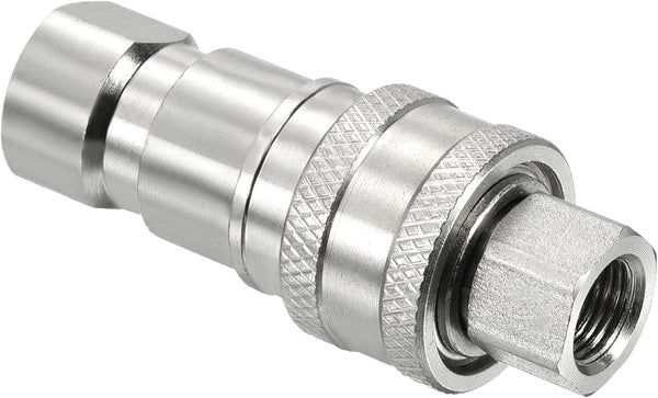 PATIKIL Hydraulic Quick Connect Coupler Set - 1 Set Carbon Steel G1/8 Female Pipe Fitting Plug Adapter