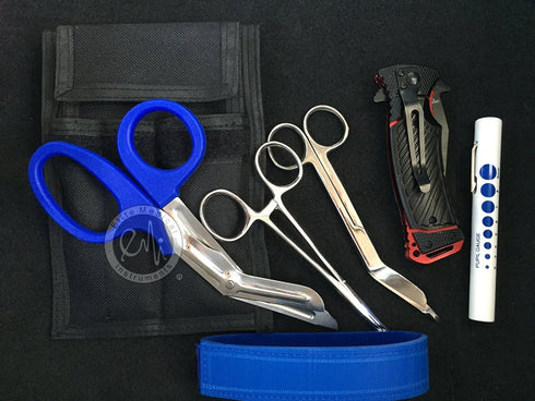 Set EMI EMT Responder Holster Kit - Includes Responder Holster, Kelly Straight Forceps, Medical Shears, Disposable