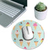 JaoXer 8-Inch Ice Cream Cones Round Mouse Pad - Your Desk Companion for Office, Desktop, Laptop, Personal Computers