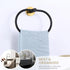 Towel Ring Black & Gold, Suyar Stainless Steel Hand Towel Holder, Oval Shape Towel Rack for Bathroom Wall