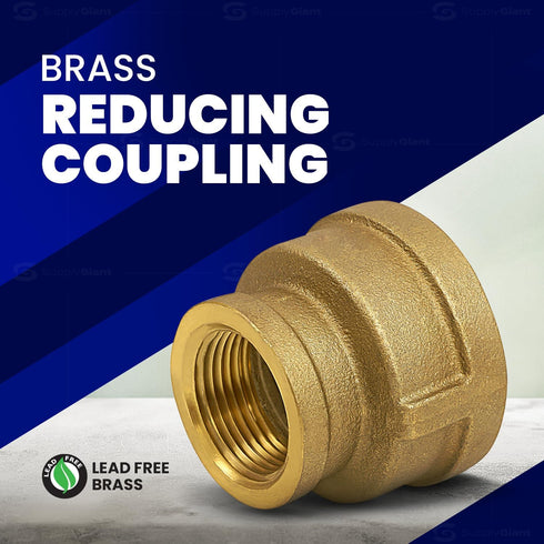 Everflow Supplies Brass Reducing Coupling, 1-1/2 X 1-1/4-Inch, No Lead