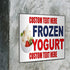 Fastasticdeals Frozen 36x24Inches Custom Decal Stickers Multiple Sizes Yogurt Blue Red Food Bar Restaurant Food Truck