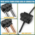 3 Pcs Black Multi Cable Connector, 3 Wire Ports Connectors with Dual Sided Entry for Copper and Aluminum