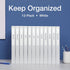 Oxford Round Ring Binders, 0.5 Inch ONE-Touch Binders for School and Office, PVC-Free, White, 12 PK