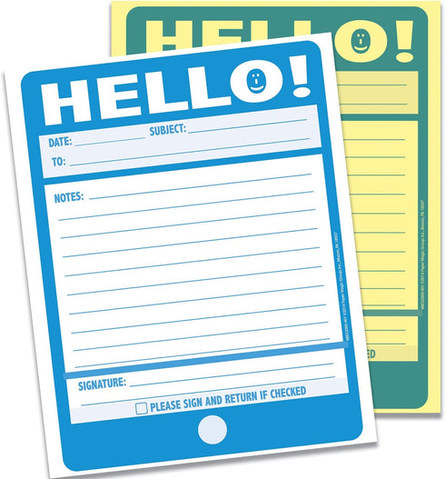 Eureka 'Hello!' Teacher Notes to Parents, 50pc, 4" W x 6" L