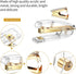 Office Supplies Set, Desk Accessory Kit, Acrylic Stapler, Tape Dispenser, Clips, Ballpoint Pen, 1000 Staples