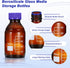 PATIKIL 8 Pack 500ml Borosilicate Glass Reagent Media Storage Bottles with GL45 Blue Screw Cap