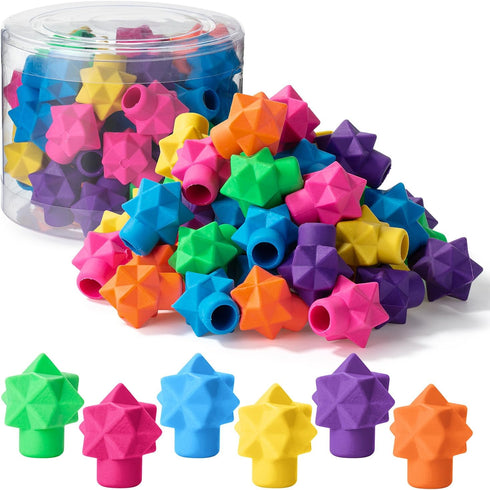 Mr. Pen Pencil Erasers Toppers, 48 Pack, Vibrant Colors, Pencil Cap Erasers, Eraser Tops, Pencil Topper Erasers