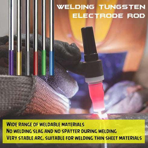ZINGER TIG Welding Tungsten Electrodes - 2% Lanthanated (WL20/EWLa-2) Blue, 10-Pack