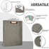 Ospelelf 1 Inch 3 Ring Binder with Clipboard, Leather Binder for Letter Size, 5 Tab Dividers, Office Supply Grey