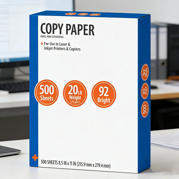 Generic 8.5" x 11" Copy Paper, 92 Bright White, 20 lb - 1