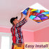 6 60 4 2 Pcs Fluorescent Light Covers with Magnets Decorative for Classroom Ceiling Lights x Feet Magnetic Light Cover
