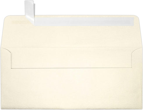 LUXPaper #10 Business Envelopes | Peel & Press | 4 1/8" x 9 1/2" | Champagne Metallic | 80lb. Text | Qty 50