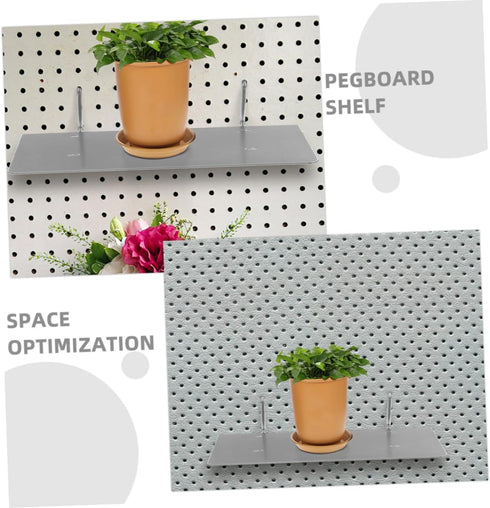 PRETYZOOM Pegboard Shelves Wall Peg Board Kit Tool Organizer Accessories Storage Construction Workbench Craft Room
