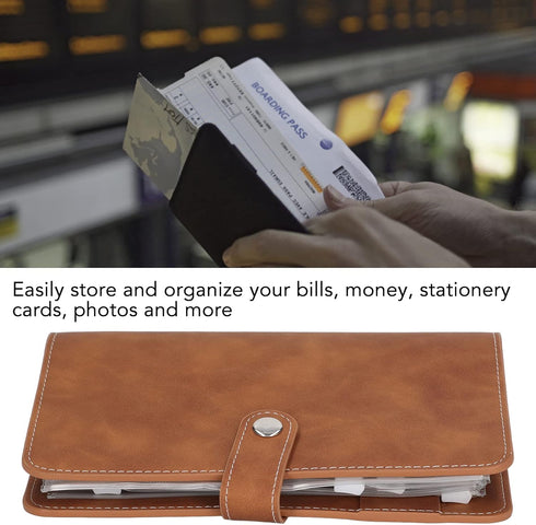Planner Binders, PU Leather Notebook Cover with 6 Refillable Notebooks for A6 Filler Paper, Brown