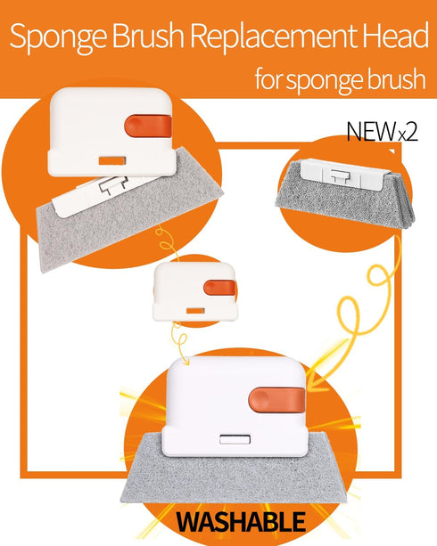 6PCS Window Track Cleaning Brush - Multifunction Groove Cleaning Brush for Household Crevice Nooks and Crannies