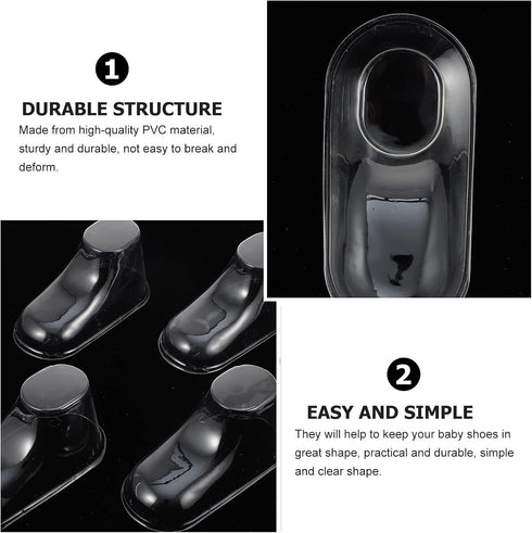 10Pcs EXCEART Clear Plastic Baby Feet Display Model Children Baby Shoe Rack Baby feet Model Plastic Shoe Rack Holder