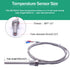 Twidec/2M NPT 1/4"inch (6X50MM) Pipe Thread Temperature Sensor Probe for Temperature Controller