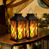 Solar Lantern Outdoor, Garden Hanging Lantern, PVC Waterproof 3 LED Flickering Flameless Candle Decorative Lights