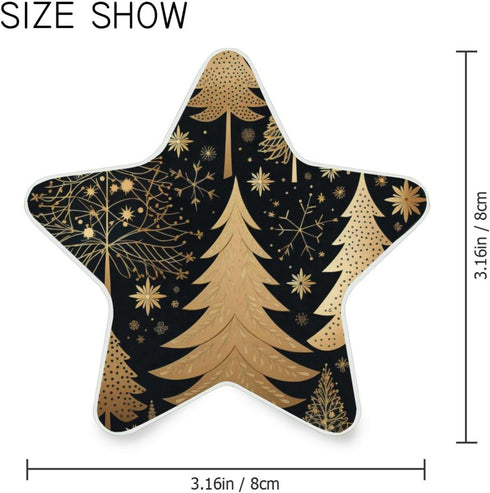 ALAZA Golden Snowflake Tree Merry Christmas Star Shaped LED Night Light Dusk to Dawn Sensor Plug in Night Home Decor
