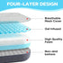 Tailbone 6"-Black Thick Chair Cushions, Office Booster Seat Cushion to Pain Relief, Non Slip Memory Thick Foam Cushion