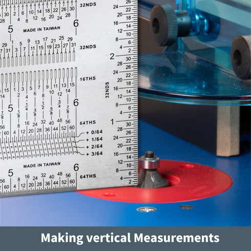 POWERTEC 6'' Precision Marking T-Square - T Rule w/Pencil for Measuring, Scribing, Woodworking & Crafting Tools