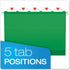 Pendaflex 04152X2 BGR Extra Capacity Reinforced Hanging Folders, Bright Green
