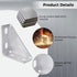 8Pcs 90 Degree Gusseted Fittings, Carbon Steel Q235 4 Hole Right Angle Connector Brackets for 1-5/8" Channel