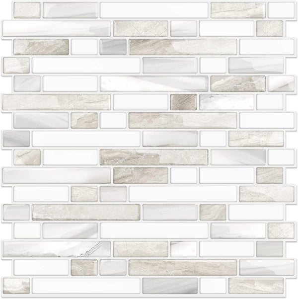 STICKGOO Thicker Design Peel and Stick Tile Backsplash, 12 12 Self Adhesive Tile for Kitchen and Bathroom