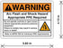 KACHANNIE 5-Pack 4.13" 5.83" 70E Warning Arc Flash & Shock Hazard Signs x PPE Required Safety Labels NFPA Compliant