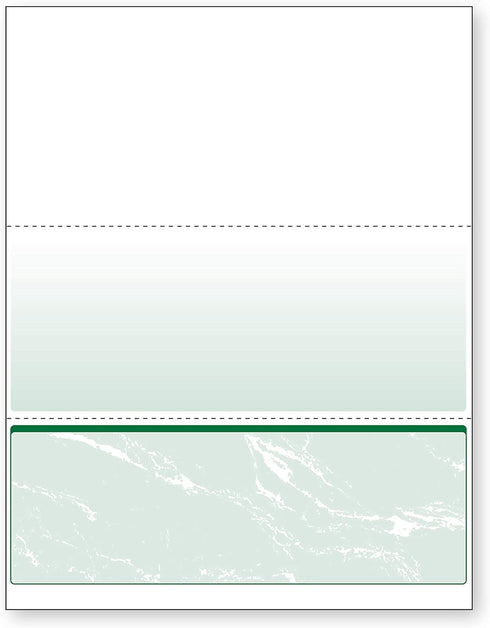 DocuGard Green Marble Bottom Check, 8.5 x 11 Inches, 24 lb, 500 Sheets, 1 Check Per Sheet