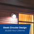 5000K 50,000-Hour S5RWM/850/DD/BZ Feit Electric Outdoor LED Wall Sconce, Round Wall Mount Light Fixture, Dusk-to-Dawn