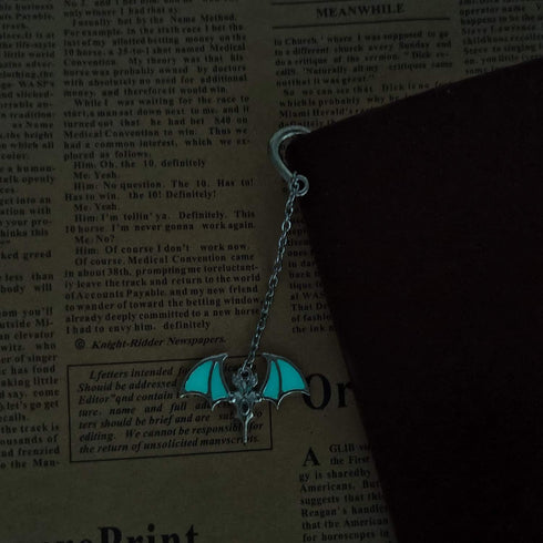 Gzrlyf Bat Bookmark, Luminous Bookmarks for Book Lover, Bat Gifts for Bookworm