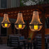 SUNNYPARK 27 Hanging Candle Lantern Outdoor, Battery Operated Modern Clear Acrylic Crystal Chandeliers with Flickering