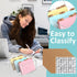 DLUGOPIS 4x6 5 150 Index Card Holder Acrylic Index Card Organizer Clear Index Card Box Flash Card Holder with Index