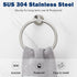 NearMoon Bath Towel Ring, Thicken Stainless Steel Hand Towel Holder for Bathroom, Modern Round Wall Mounted