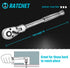 DURATECH 1/4" Drive Flex-Head Ratchet, 72-Tooth Ratchet Wrench with Quick-release and Reversible Switch